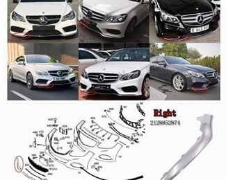 Right Front Bumper Chrome Trim Molding A2128852874 Fit For Mercedes-Benz E-Class Mercedes 2014-2016 W212 E200 E250 E300 E350 E400 E500 E550