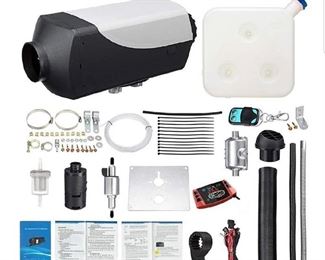 Diesel Air Heater 12V Heater 5KW 10L Tank LCD Thermostat Monitor with Control Silencer & Remote Control,Diesel Heater for Trucks,Boat,Touring car,Bus