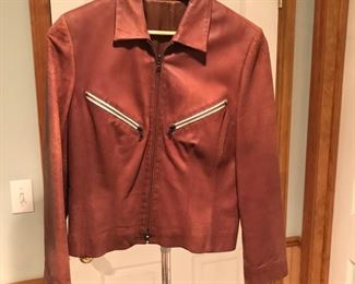 Vintage ladies leather jacket Italian-soft as butter!  s/m 
