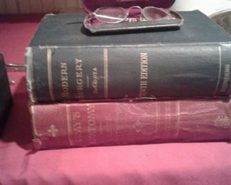 Vintage Medical Text and Reference books  DeCosta Modern Surgery  and Grey's Anatomy 