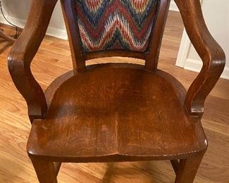 Wood chair w/upholstery back (1 of 1)