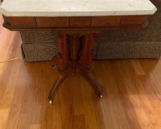 Picture 2 of marble top small table