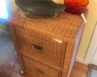 Wicker File Cabinet