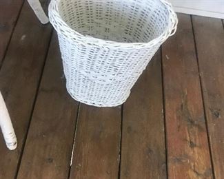 Old Wicker Waste Basket