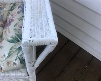 Old Wicker Chair With Cushion