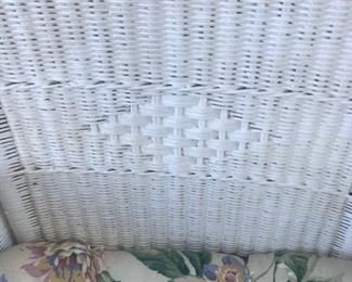 Old Wicker Chair With Cushion