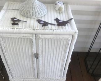 Newer Faux Wicker Cabinet