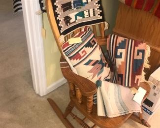 American Indian Items ~ Wooden Rocking Chair