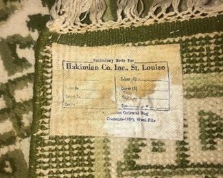 Hakimian Company Cream And Green Oriental Area Rug