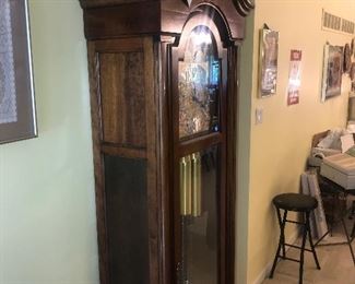 Vintage BARWICK Howard Miller Grandfather Clock With Weights And Pendulum 