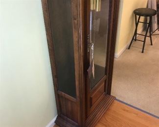Vintage BARWICK Howard Miller Grandfather Clock With Weights And Pendulum 