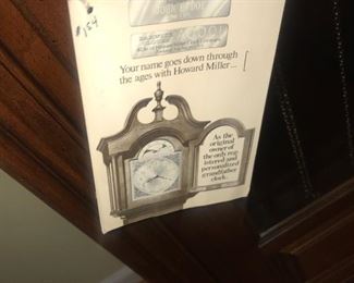 Vintage BARWICK Howard Miller Grandfather Clock With Weights And Pendulum 