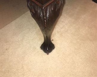 Antique Chippendale Style Mahogany Ball And Claw Desk