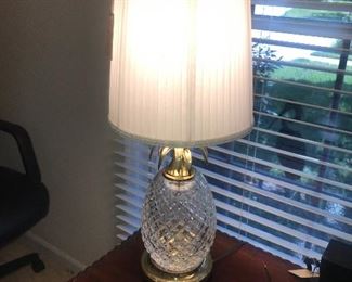 Waterford Pineapple Lamp With Shade