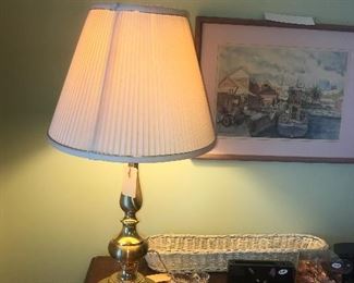 Brass Lamp With Shade