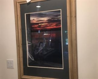 Assorted Framed Prints In Lower Level