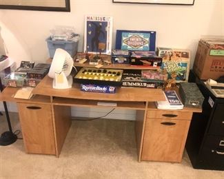 Desk In Basement ~ Assorted Games