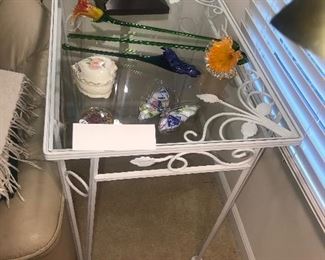 Vintage Woodard Wrought Iron Side Table