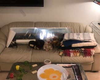 Tan Leather Sofa 