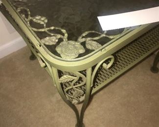 Vintage Woodard Wrought Iron End Table