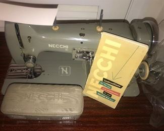 Necchi Sewing Machine In Cabinet
