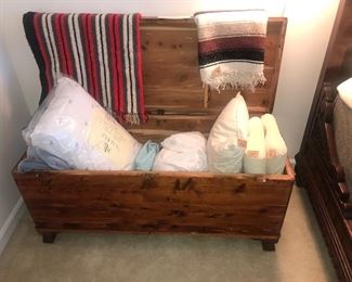 Cedar Chest ~ Pillows And Linens