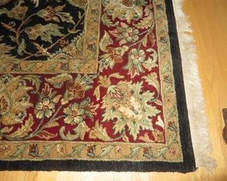 Traditional Blue & Red Oriental Medallion Style Area Rug  9 ft. x 13 ft. 
