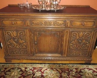 Jacobean Style Oak Sideboard, Early to Mid 20th Century