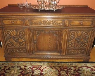  Jacobean Style Oak Sideboard, Early to Mid 20th Century