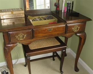  Mahogany Vanity with Lift-Top Mirror
