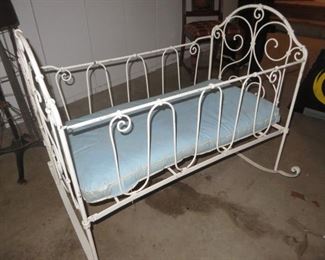 75% off now $20 was $75 Antique Wrought Iron Scrollwork Crib
