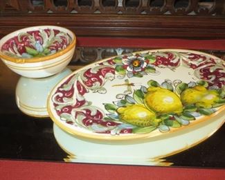  Lemon Rosso Bowl & Platter
