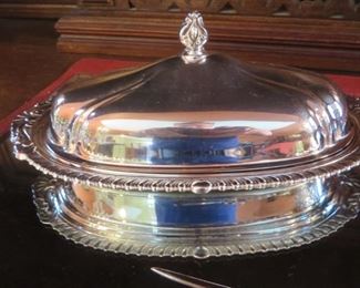 Silver plated Covered Butter Dish
