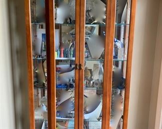 glass front china cabinet-not on site