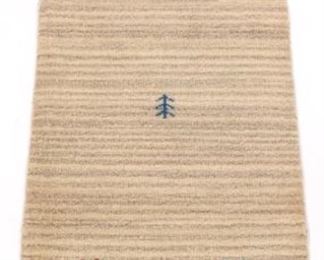  Fine Hand Knotted Gabbeh Pictorial Carpet 