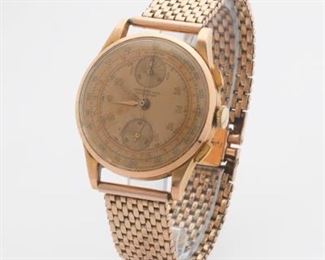 1950s Generic 18k Case Two Register Suisse Antimagnetique Chronograph