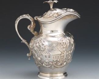 A. G. Schultz  Co. Baltimore Repousse Sterling Milk Pitcher