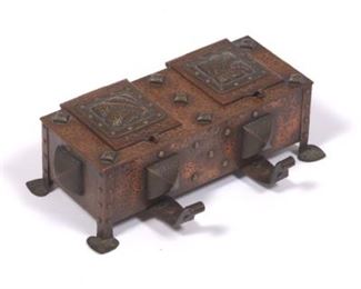 Arts and Crafts Copper Inkwell
