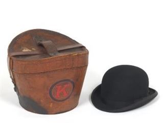 British Bowler Hat, by Dunn  Co., in T.W. Stafford W. Laird Katter Storage Case 