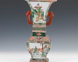 Chinese Famille Verte Vase