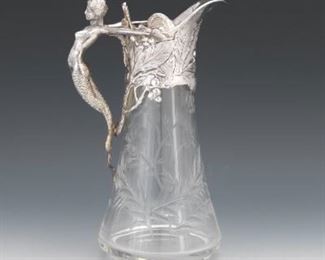 Crystal and Silver Claret Jug