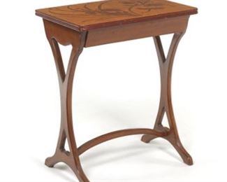 Emile Galle Style Inlaid Tea Table