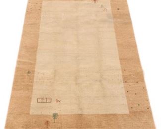 Fine Hand Knotted Gabbeh Pictorial Carpet 