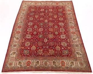 Fine SemiAntique Hand Knotted Tabriz Carpet