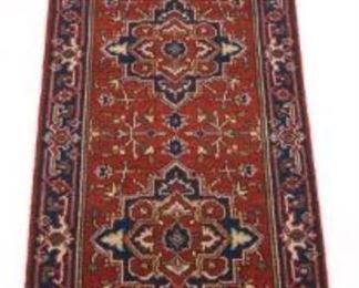Hand Knotted Heriz Serapi Runner