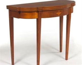 Inlaid Wood Card Table