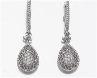 Ladies Gabriel  Co. Gold and Diamond Pair of Earrings 