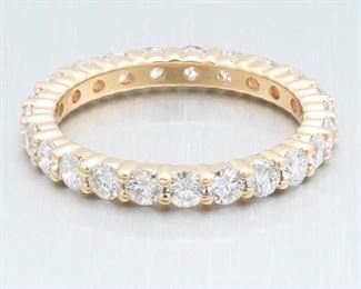 Ladies Gold and Diamond Eternity Band 