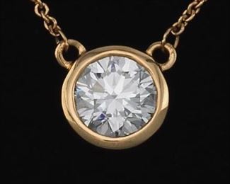 Ladies Gold and Diamond Necklace 