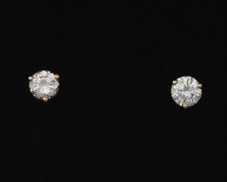 Ladies Gold and Diamond Studs 